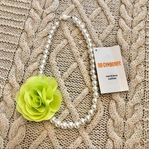 New Gymboree Toddler Pearl & Flower Necklace